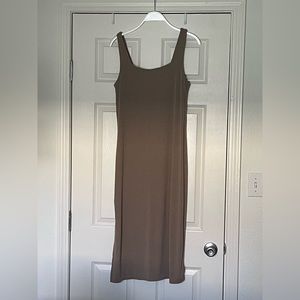 Taupe Knit Midi Tank Dress Size L